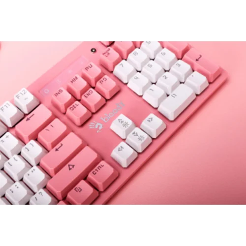 Клавиатура A4Tech Bloody B800 Dual Color механическая розовый/белый USB for gamer LED